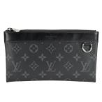 ルイヴィトン LOUIS VUITTON ポシェット ディスカバリー PM ポーチ モノグラム エクリプス M44323 グレー ブラック 黒 クラッチバッグ 財布 小物入れ