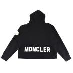 ショッピングmoncler モンクレール MONCLER プルオーバー パーカー スウェット フーディー MAGLIA GIROCOLLO コットン ブラック 黒 サイズL ロゴワッペン アパレル レディース