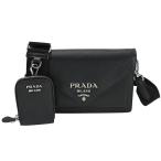 プラダ PRADA ミニ エンベロープ ショルダーバッグ サフィアーノレザー 1BP020 ブラック 黒 シルバー金具 2way クラッチバッグ クロスボディバッグ