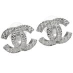 シャネル CHANEL ココマーク ピアス 00A ロゴ ツイード エンボス加工 シルバー メタル アクセサリー レディース メンズ