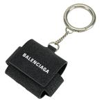 バレンシアガ BALENCIAGA AirPods Proケース イヤホンケース 655679 レザー ブラック 黒 グリッター ラメ バッグチャーム キーホルダー