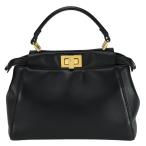 フェンディ FENDI ミニ ピーカブー スモール ハンドバッグ 8BN244 レザー ブラック 黒 ゴールド金具 Peekaboo レディース