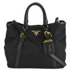 プラダ PRADA 2way トートバッグ ショルダーバッグ ロゴ金具 BN1841 ナイロン レザー ブラック 黒 ゴールド金具 ハンドバッグ レディース