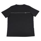 プラダ PRADA ロゴプリント 半袖 Tシャツ UJN656 クルーネック トップス カットソー ブラック 黒 サイズM アパレル メンズ
