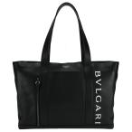 ブルガリ BVLGARI FRAGMENT フラグメント プリント ロゴ トートバッグ 290777肩掛け ショルダー ブラック 黒 レザー メンズ