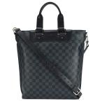 ルイヴィトン LOUIS VUITTON ダミエコバルト カバジュール 2way トートバッグ N42223 PVC レザー ネイビー シルバー金具 ショルダーバッグ メンズ