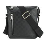 ルイヴィトン LOUIS VUITTON ダミエアンフィニ ディスカバリー メッセンジャー BB N42418 レザー オニキス ブラック 黒 ショルダーバッグ メンズ