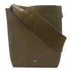 セリーヌ CELINE サングル バケット スモール ショルダーバッグ 189303 レザー カーキ グリーン ゴールド金具 ワンショルダー 肩掛け レディース