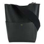 セリーヌ CELINE サングル バケット ショルダーバッグ 肩掛け 189593 レザー ブラック 黒 ゴールド金具 ワンショルダー レディース