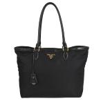 プラダ PRADA トートバッグ ショルダー 肩掛け メタルロゴ レディース テスート ナイロン レザー ブラック 黒 ゴールド金具 1BG158