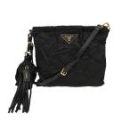 プラダ PRADA トライアングルロゴ シワ加工 ショルダーバッグ レディース ナイロン/レザー テスート ブラック BT0659