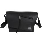 ロエベ LOEWE アントン メッセンジャー ショルダーバッグ アナグラム ロゴ レザー シルバー金具 斜め掛け ブラック 黒