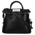 ショッピングバッグ メゾンマルジェラ Maison Margiela 5AC ミニ 2way ハンドバッグ ショルダーバッグ レザー ブラック 黒 ゴールド金具 S56WG0082 中古