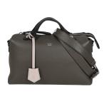 フェンディ FENDI バイザウェイ ミディアム 2way ハンドバッグ ショルダーバッグ レディース レザー グレー ブラック シルバー金具 8BL124