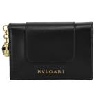 ブルガリ BVLGARI  セルペンティ フォーエバー カードケース レディース レザー ブラック グリーン ゴールド金具 280414