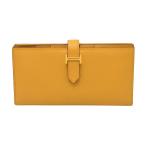 エルメス HERMES ベアンスフレ 二つ折り 長財布 レディース エプソン レザー シルバー金具 ジョーヌドール イエロー C刻印