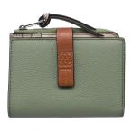 ショッピングロエベ ロエベ LOEWE スリムジップ バイフォールド ウォレット 二つ折り 財布 小物 アナグラム レザー グリーン ブラウン C660P30X02