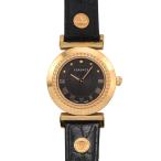ヴェルサーチ VERSACE ヴァニティ Vanity レディース クォーツ ステンレス GP レザー ゴールド ブラック文字盤 P5Q80D009S009