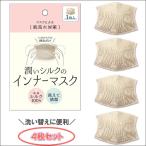 シルク マスク インナー インナーマスク 洗える フィルター 敏感肌 肌荒れ 乾燥 対策 保湿 潤い 美肌 清潔 衛生的 グッズ 潤いシルクのインナーマスク 4枚組