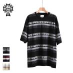 Tシャツ 半袖 メンズ レディース ブランド おしゃれ  半袖Tシャツ ボーダーTシャツ ボーダー ジャガード スケート 黒 黄色 ドッグタウン