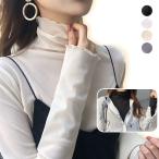 【在庫一掃・2点20％off】透け感 裏起毛 シースルー カットソー インナー レディース 長袖 重ね着 トップス おしゃれ タートルネック レイヤード