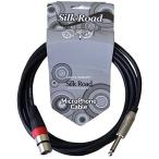 Silk Road LM204-3 マイクケーブル XLRメス-フォン 3メートル ブラック (ブラック)
