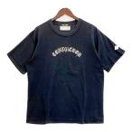 コンダクター NUDE TRUMP SPANGLE DECORATION USED T-SHIRT スパンコールロゴ Tシャツ 半袖 カットソー メンズ ブラック el conductorH トップス DM12205■