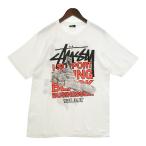 stussy × OFF-WHITE 40周年 Virgil Abloh World Tour Collection Tシャツ 美品 半袖 メンズ Mサイズ ホワイト ステューシー オフホワイト トップス DM10463■