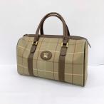 BURBERRY Burberry сумка "Boston bag" дорожная сумка ручная сумочка в клетку для мужчин и женщин бежевый Brown сумка DF13537#