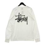 ショッピングstussy STUSSY Stock Logo T-SHIRTS Tシャツ 長袖 カットソー ロンT 美品 ロゴプリント タグ付き 袋付き メンズ Lサイズ ホワイト ステューシー トップス DM12344■