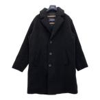 ヘルノ 23AW シングルボアコート チェスターコート ロング ジャケット 3つボタン 無地 カジュアル メンズ サイズ46 ブラック HERNO アウター DM13911■
