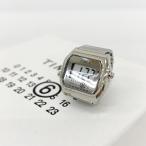 MM6 Maison Margiela×TIMEX T80 リングウォッチ S33YW0003 M10063 指輪 時計 ディース 9号 シルバー エムエム6 メゾン マルジェラ タイメックス DF15391■