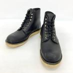 Red Wing 6インチ クラシックラウンド 8165 ワークブーツ レースアップシューズ レザー 本革 アメカジ メンズ 26.5cm ブラック レッドウィング 靴 DF15549■