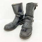 ショッピングWING 訳あり RED WING レッドウィング エンジニアブーツ シューズ 90s PT91 2268 USA製 メンズ 8 1/2 26.5cm相当 ブラック 靴 DF16321■
