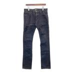 PLEIN простой джинсы Denim брюки низ PL12AW-DP06 мужской размер 3 черный брюки DM16731#