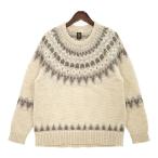 BATONER バトナー ノルディック クルーネック セーター BN-19FM-056 ウール ニット レディース サイズ2 ベージュ系 トップス IL17250■