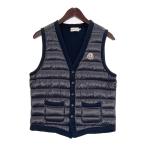 ショッピングmoncler MONCLER モンクレール MAGLIA TRICOT GILET ダウンベスト 1310919442800 ジャケット メンズ Mサイズ ブラック アウター DM16946■