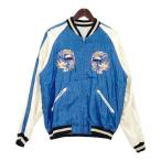 ショッピングスカル TAILOR TOYO テーラー東洋 スカジャン 美品 2019 リバーシブル TT14331 メンズ Lサイズ ブルー ホワイト アウター DM16994■