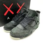 NIKE AIR JORDAN 4 KAWS スニーカー エアジョーダン ハイカット カウズ コラボ 930155-001 箱付き メンズ 29cm ブラック ナイキ 靴 B0722◆