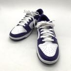 NIKE DUNK LOW RETRO スニーカー 美品 DD1391-104 ローカット シューズ ダンク ロー カジュアル メンズ 27.5cm ホワイト パープル ナイキ 靴 B12570◆