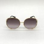 GUCCI サングラス 美品 GG0595S アイウェア メガネ ラウンド UV対策 ドライブ アウトドア カジュアル レディース  ブラウン グッチ 服飾小物 B13373◆