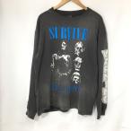 SAINTMICHAEL セントマイケル Tシャツ 長袖 SM-A23-0000-006 SURVIVE メンズ XLサイズ ブラック トップス A14734◆