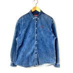 ショッピングシュプリーム Supreme シュプリーム デニムシャツ 長袖 Small Box Denim Shirt  メンズ Mサイズ インディゴ トップス A15308◆