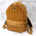 MCM COGNACVISETOS STARK SIDE STUDSBACKPACK MMK6SVE38CO001 リュック カバン カジュアル サイドスタッズ付 ヴィセトス バックパック エムシーエム 鞄 W8102☆