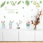 ウォールステッカー W21花 壁紙 植物 北欧 木 飾り 壁紙シール 鉢植え 植物 グリーン サボテン おしゃれ 模様替え