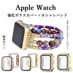 アップルウォッチカバーバンドセット Apple watchカバーバンド 強化ガラスカバー Apple Watch 40 41 42 44 45 46 49mm