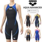 アリーナ arena 水着 レディース 競泳水着 WA承認 レーシングワンピーススパッツ ダブルストラップ AQUA ADVANCED AS6SRC25L
