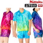 卓球ユニフォーム ニッタク Nittaku ブライトネオンシャツ パンツ 上下セット メンズ レディース ジュニアサイズ対応 NW-2212 NW-2521
