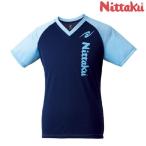 ニッタク 卓球Tシャツ VNT-3 Vネック型デザインTシャツ NX-2073 ユニセックス 卓球用品