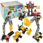 ブロック おもちゃ Sunwards公式 ビルダーズブロック 大容量104ピース はたらくくるま おもちゃ ブロック デュプロ アンパンマンブロック